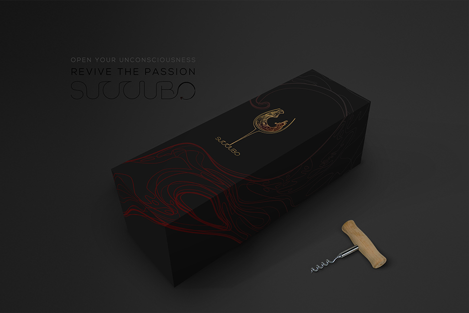 wine-red-white-black-gold-design-passion-desire-branding-packaging-box-corkscrew-identity-logotype-label-black-background
